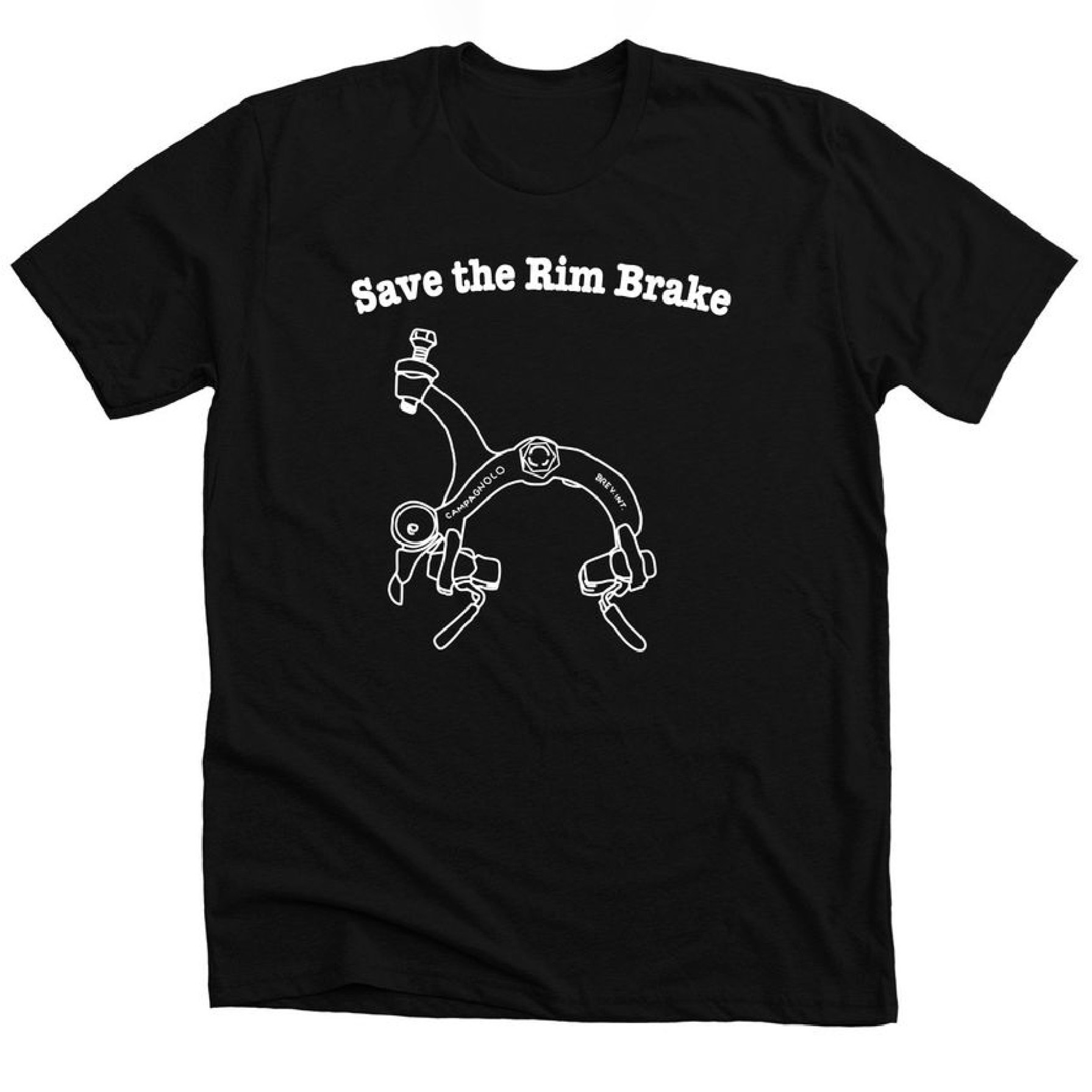 t-shirt with Save-the-rim_brake design