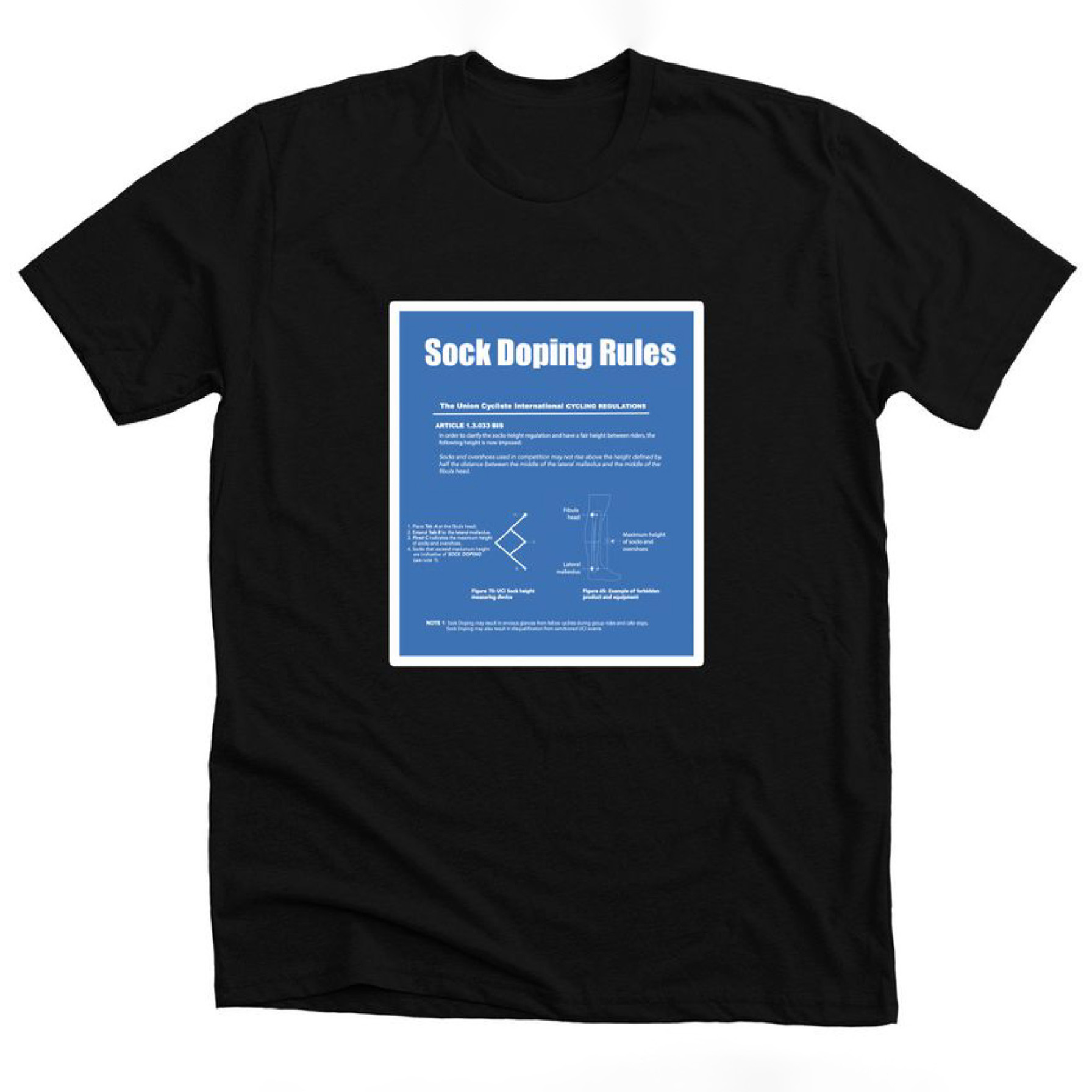 t-shirt with Sock_Doping_Rules design